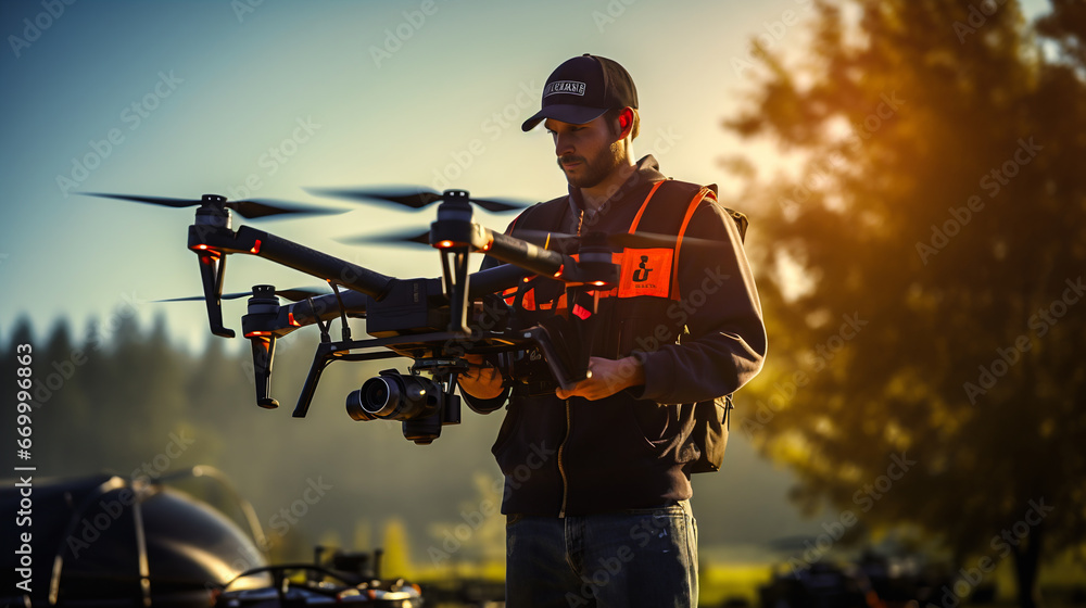 Fototapeta premium Drone Advancements Aerial Technology and Innovation Transforming Modern Industry