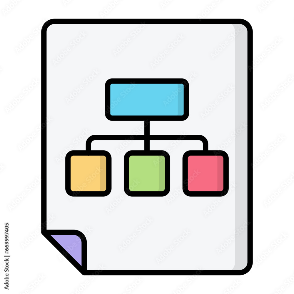 Diagram Line Color Icon Diagram Line Color Icon