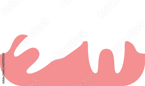 teeth and and wisdom tooth problems vector illustration, isolated on transparent background