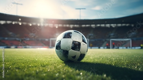 Close-Up Football in the Middle Of stadium- Sports Photography,High Quality Wallpaper,Foot ball Championship