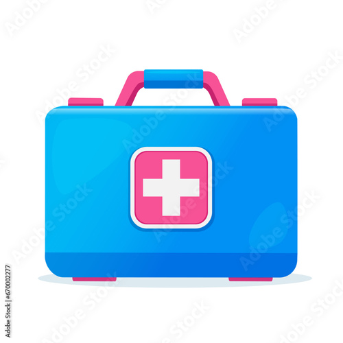 First aid kit isolated on white background
