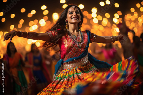 Gujarati woman performing Garba