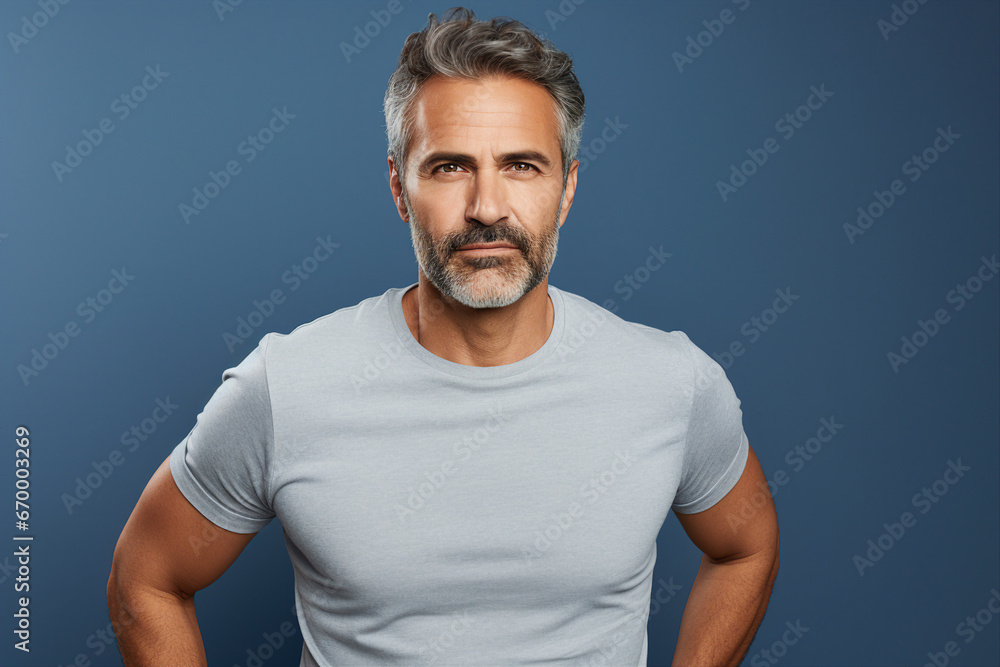 Generative ai modern technology portrait of attractive virile man after salon haircut barbershop stylist Generative ai modern technology portrait of attractive virile man after salon haircut barbershop stylist