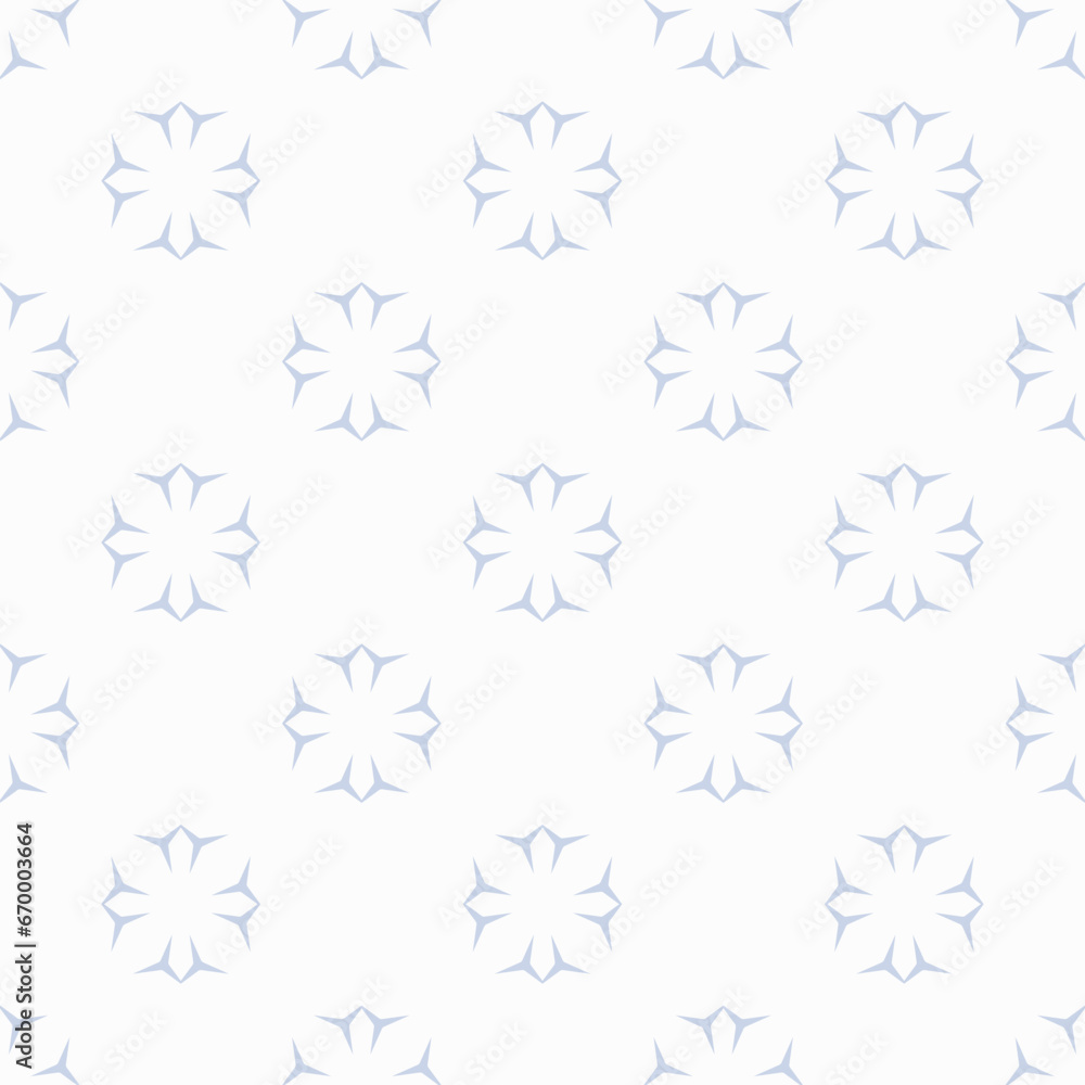 Vector seamless geometric floral pattern in blue and white color, blending minimalist and abstract designs, design for winter-themed backgrounds, textiles, wallpapers, prints, wrapping paper, bedding Vector seamless geometric floral pattern in blue and white color, blending minimalist and abstract designs, design for winter-themed backgrounds, textiles, wallpapers, prints, wrapping paper, bedding