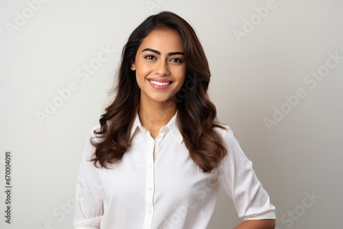 Young Indian businesswoman with long hair