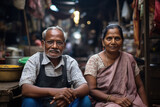 Indian Senior happy couple