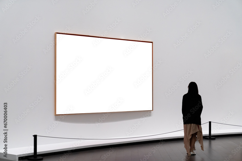 Fototapeta premium blank frame in gallery