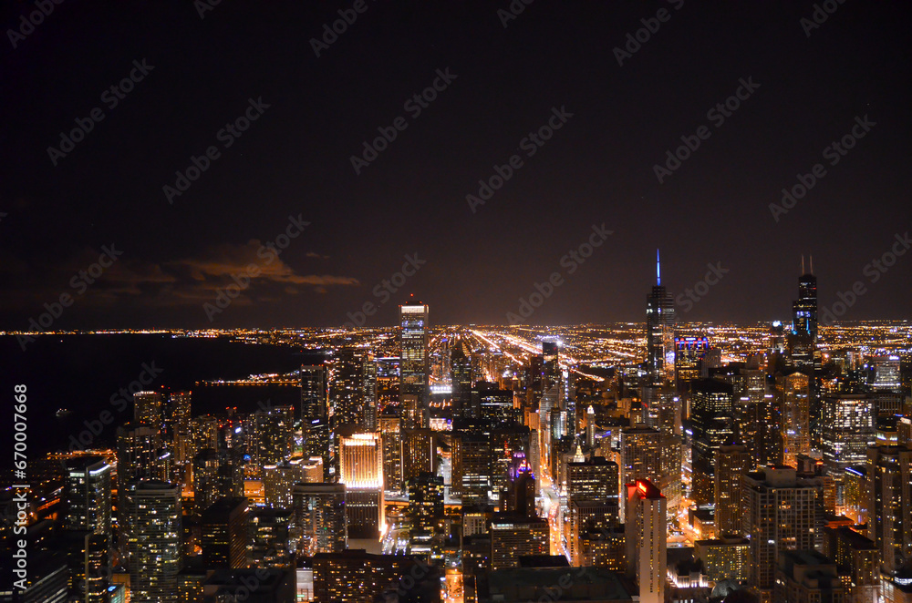 Naklejka premium 시카고 야경