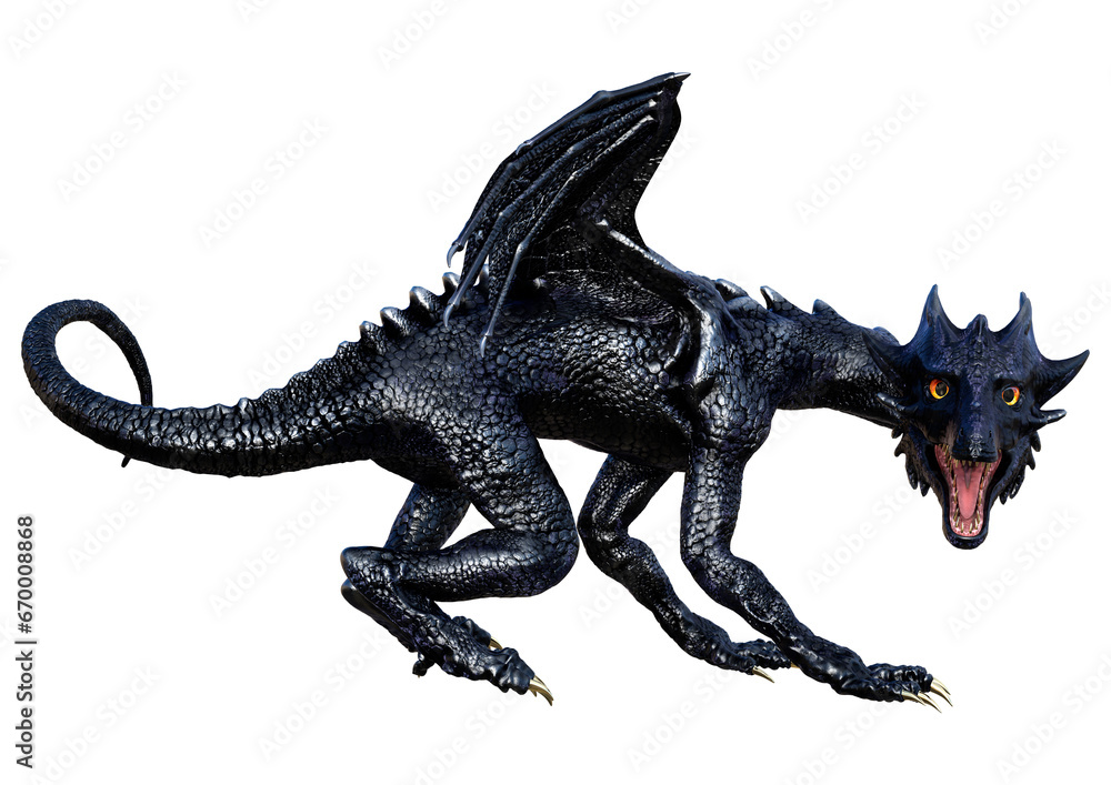 3D Rendering Fairy Tale Dragon on White 3D Rendering Fairy Tale Dragon on White