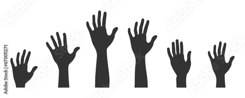Human hands silhouettes. Vector illustration