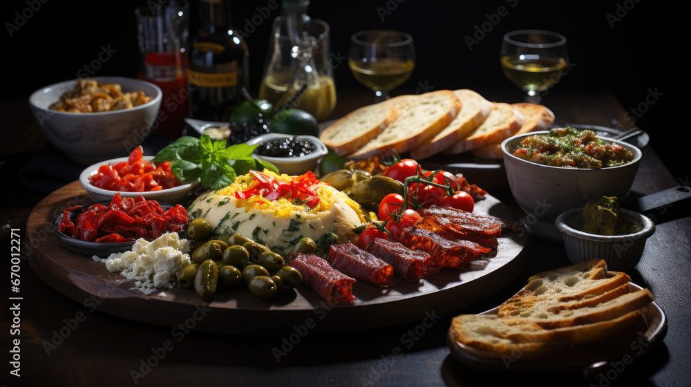 Generative ai illustration of Tapas from spain Generative ai illustration of Tapas from spain