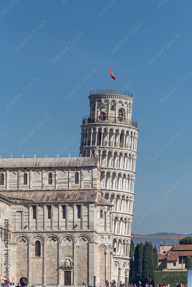 Tower of Pisa by the Cathedral, Tuscany, Italy, Europe