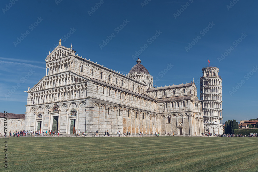 Cathedral and Leaning Tower of Pisa, Tuscany, Italy, Europe