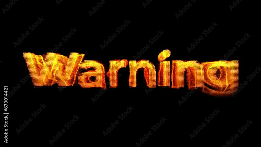 Formation of the word warning, consisting of particles Formation of the word warning, consisting of particles
