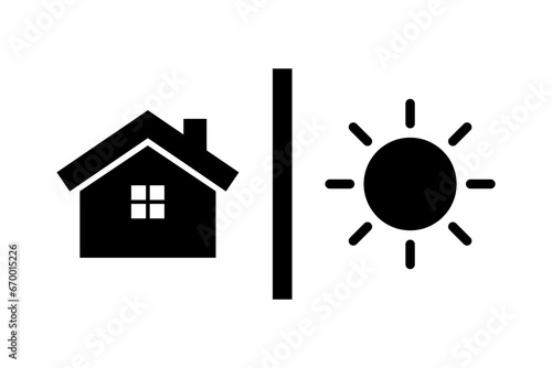 Indoor and outdoor use icon