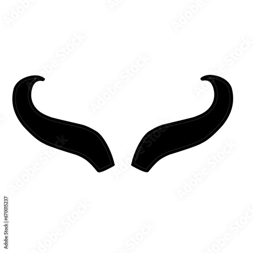 Bull head silhouette vector art white background