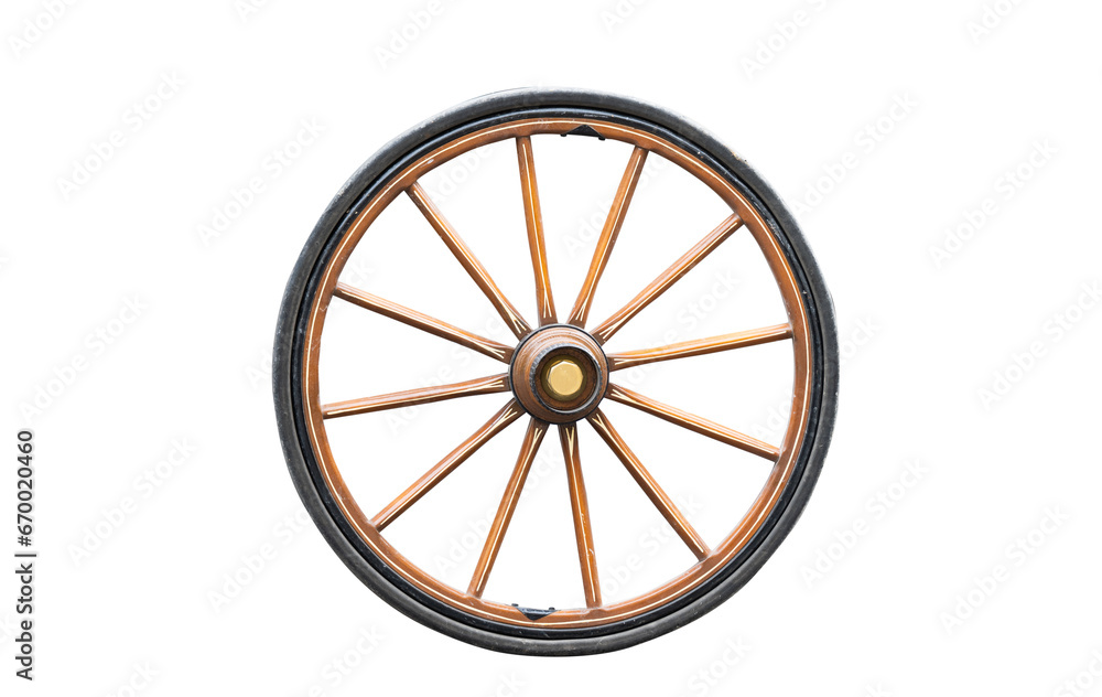 wheel from a carriage isolated