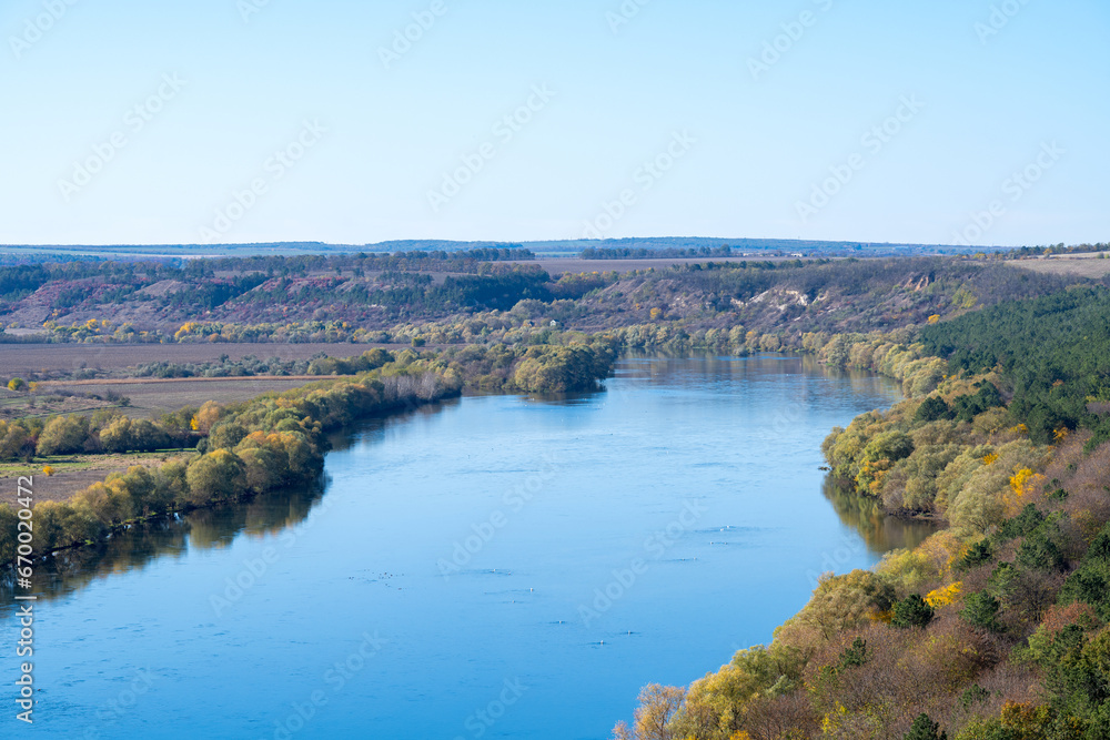 autumn landscape of the Dniester river
