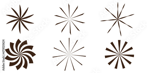 sunburst element radial stripes or sunburst background design