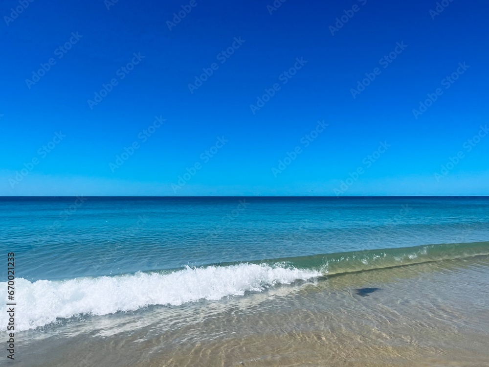 Vivid ocean horizon, ocean coast