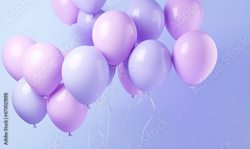 Playful white and purple balloons enhancing a festive.