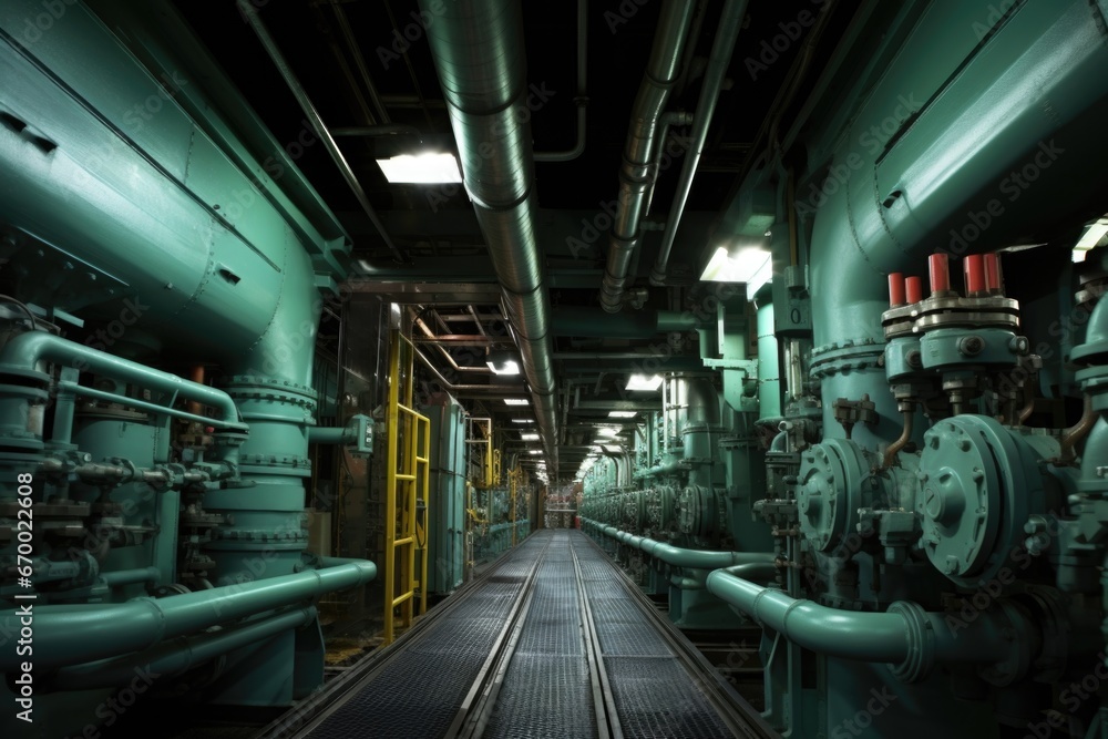 a ships engine room in action a ships engine room in action
