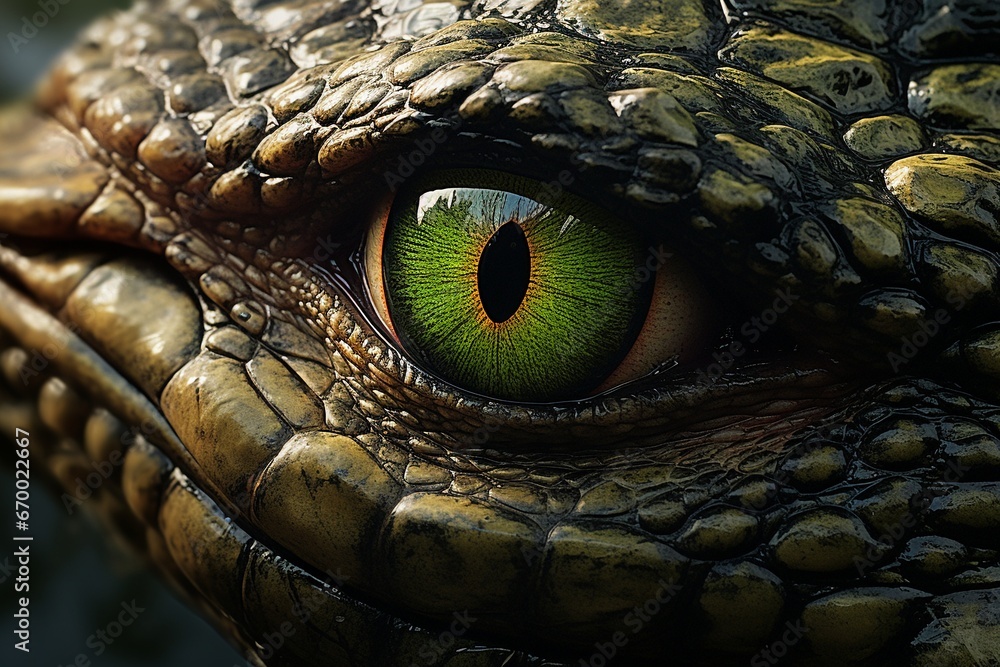 Glimpse into the Wild: Close-up of a Crocodile's Eye Glimpse into the Wild: Close-up of a Crocodile's Eye