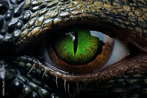 Ancient Predator: Detailed View of a Crocodile's Eye © Cyprien Fonseca