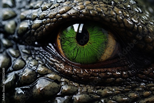 Glimpse into the Wild  Close-up of a Crocodile s Eye