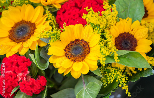 bouquet of flowers with sunflowers