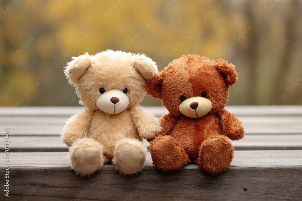 two teddy bears facing opposite directions two teddy bears facing opposite directions