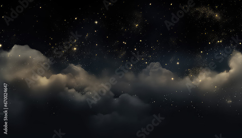 Night sky and stars, the concept of the new year and Christmas