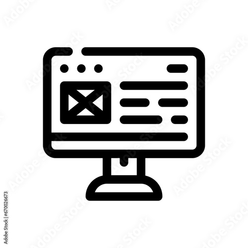 blogging line icon