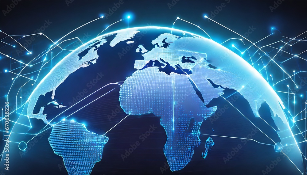 Fototapeta premium global network, communication, digitalization, universe