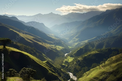 scenic landscape of Tucuman's majestic mountains. Generative AI photo