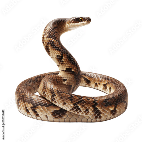 Snake made with generative AI - transparant background - png