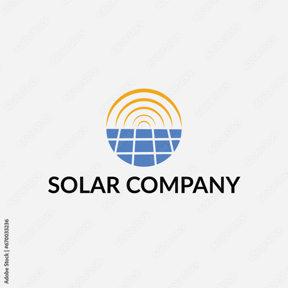 solar company logo design, 