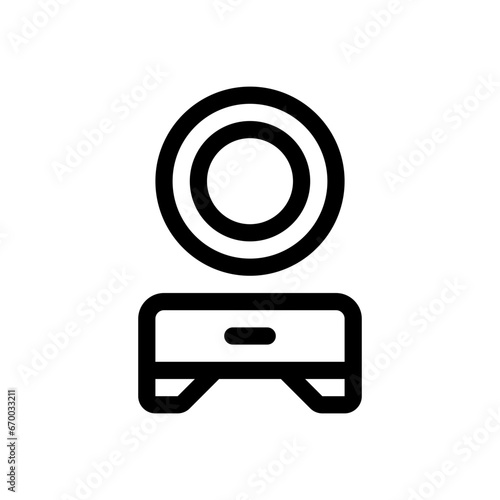 dressing room line icon