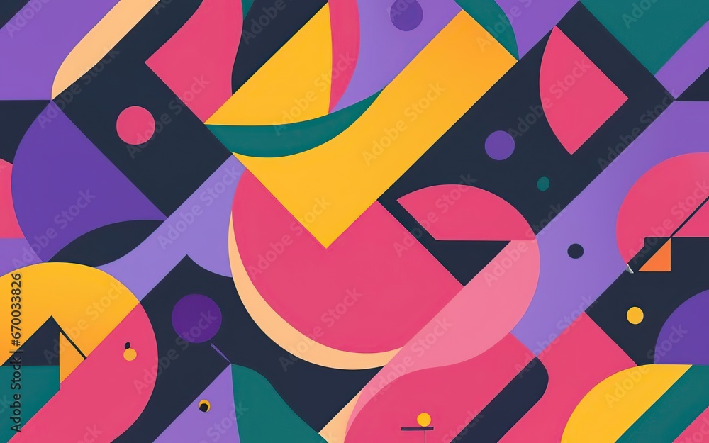Orange and Blue Geometric Painting Orange and Blue Geometric Painting