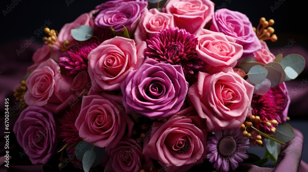 Beautiful Bouquet Rose Chrysanthemums Flowers Pink, Background Image, Valentine Background Images, Hd Beautiful Bouquet Rose Chrysanthemums Flowers Pink, Background Image, Valentine Background Images, Hd