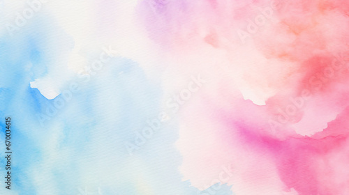 Abstract watercolor stains on white paper