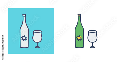 Goblet and Wine Vector Icon