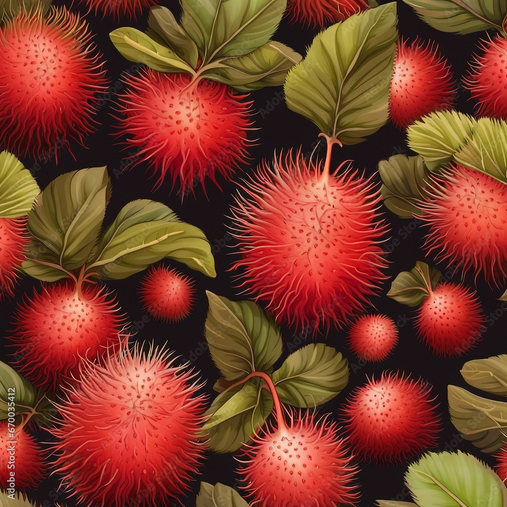 rambutan fruit illustration background rambutan fruit illustration background