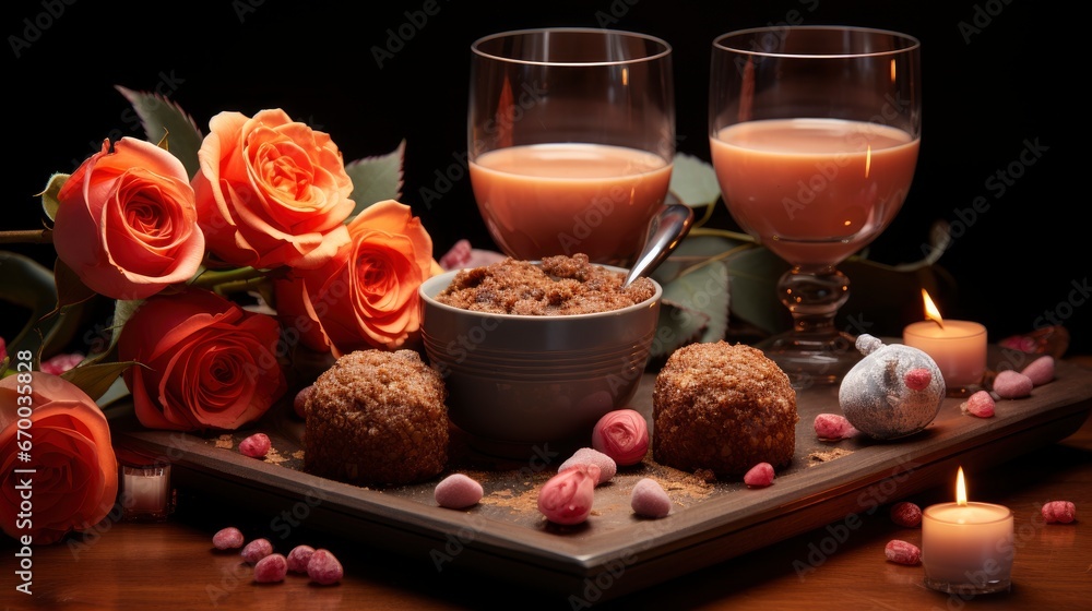 Breakfast Two Valentines Day Food Couple , Background Image, Valentine Background Images, Hd Breakfast Two Valentines Day Food Couple , Background Image, Valentine Background Images, Hd
