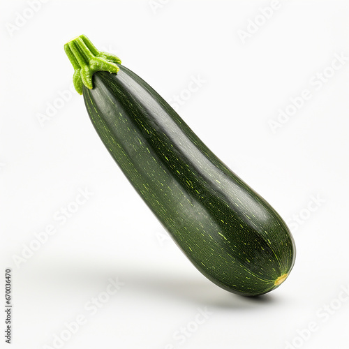 AI. zucchini is isolated on the white background