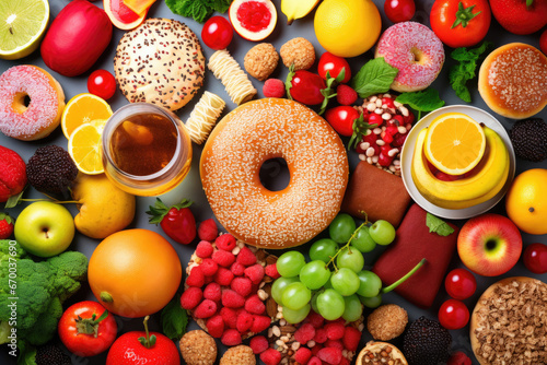 Healthy food background