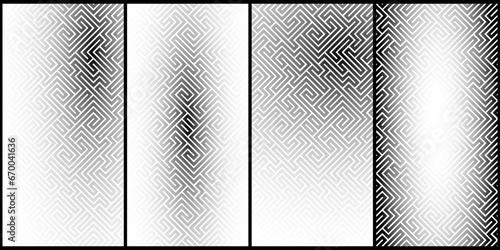 Abstract line maze pattern. Labyrinth background. Geometric backdrop.  © flexelf