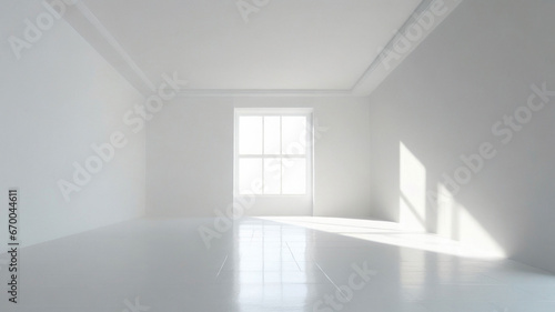 光が差し込む白い部屋