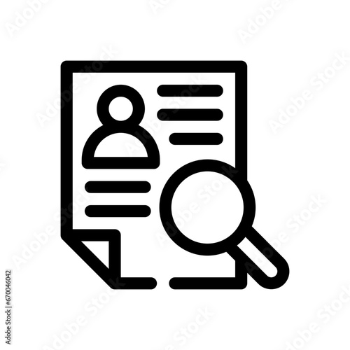 background check line icon
