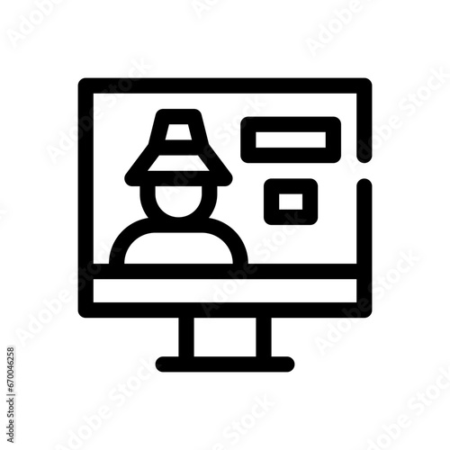 private detective line icon